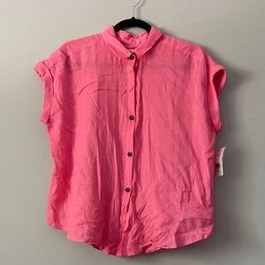 Sonoma Bright Pink Button-Down Shirt